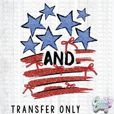 HT4438 • GLITTER STARS AND STRIPES-Country Gone Crazy-Country Gone Crazy