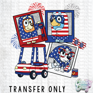 HT4379 • BLUEY 4TH OF JULY-Country Gone Crazy-Country Gone Crazy