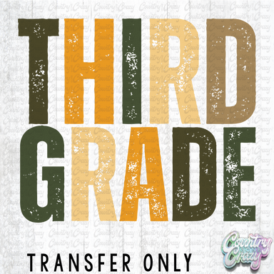 HT4489 • EVERGREEN DISTRESSED THIRD GRADE-Country Gone Crazy-Country Gone Crazy