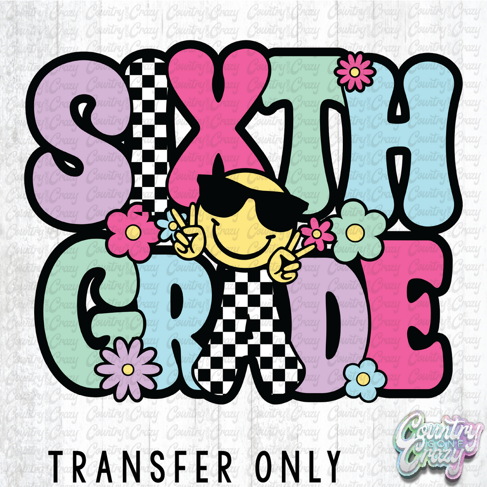 HT4519 • RETRO SIXTH GRADE-Country Gone Crazy-Country Gone Crazy