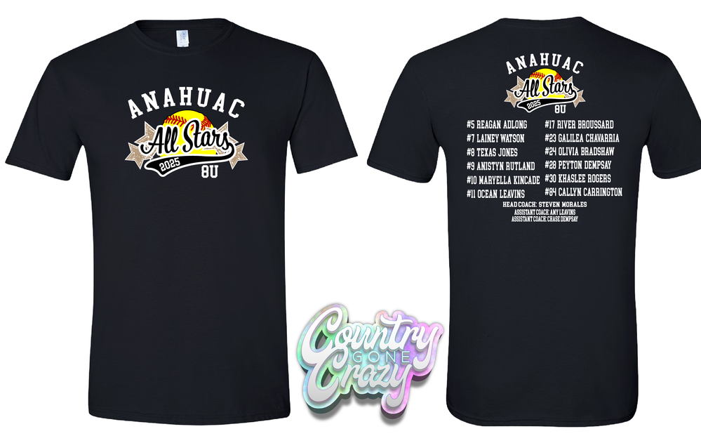 ANAHAUC 8U All Stars - Dry-Fit-Port & Company-Country Gone Crazy