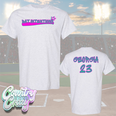 Bad Intentions Softball - T-Shirt-Gildan-Country Gone Crazy