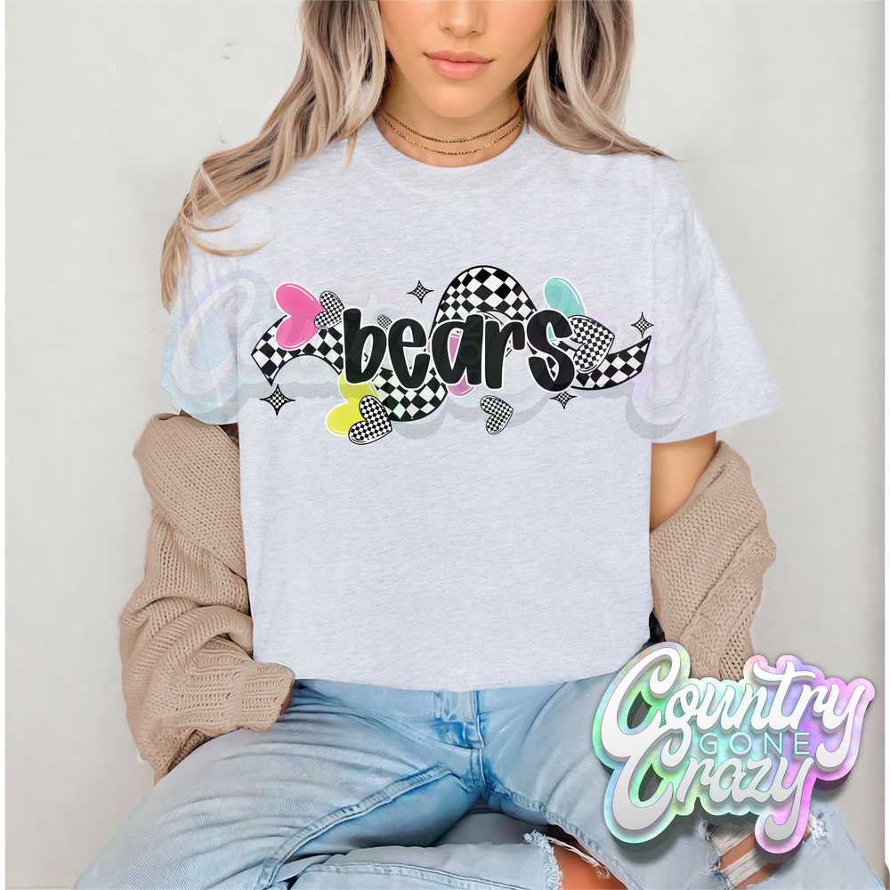 CHECKERED CRUSH • BEARS • T-Shirt-Country Gone Crazy-Country Gone Crazy