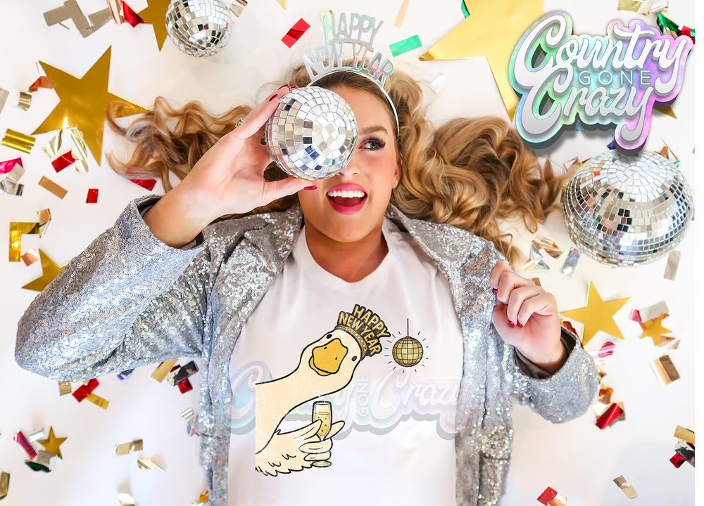 GOOSE HAPPY NEW YEAR - T-Shirt-Country Gone Crazy-Country Gone Crazy