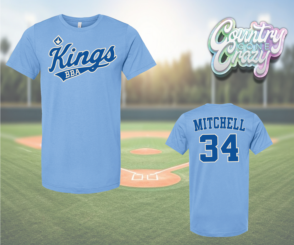 Kings - Baseball - Bella Canvas T-Shirt-Country Gone Crazy-Country Gone Crazy