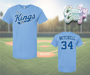 Kings - Baseball - Bella Canvas T-Shirt-Country Gone Crazy-Country Gone Crazy