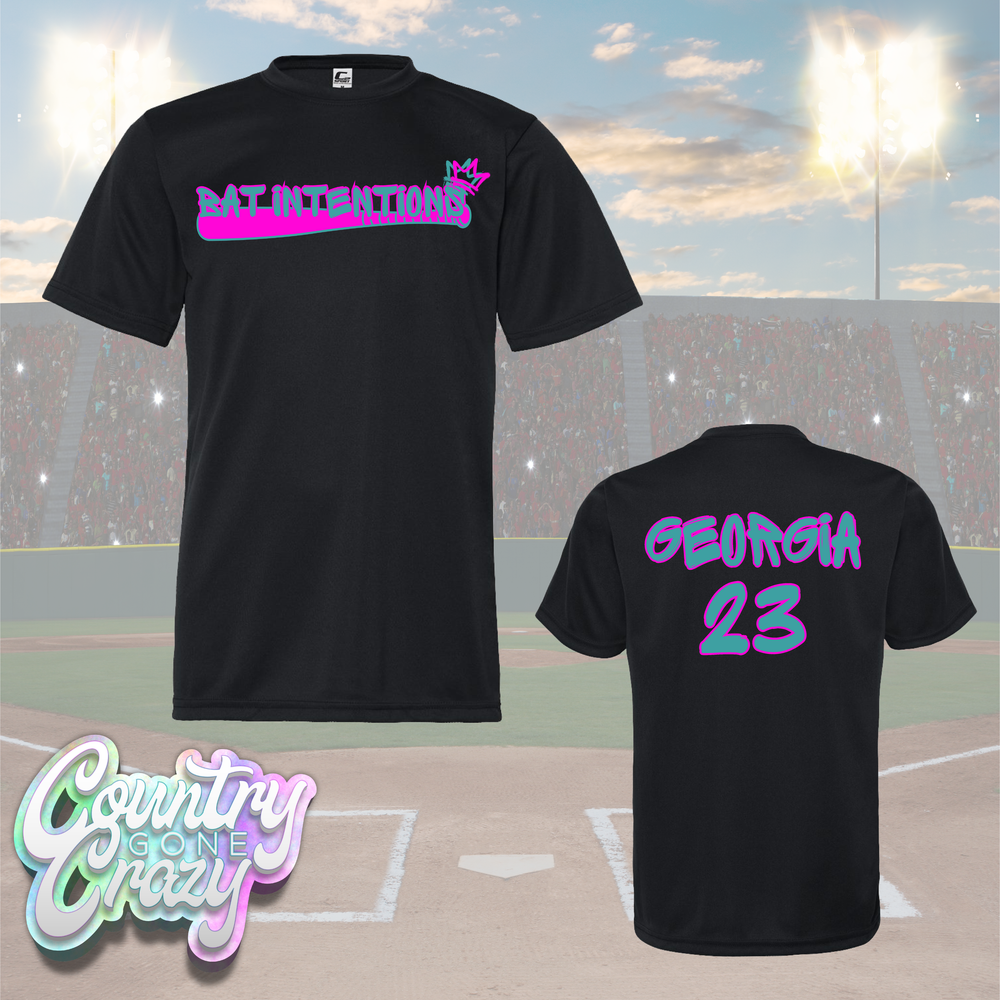 Bad Intentions Softball - Dri Fit Shirt-Port & Company-Country Gone Crazy