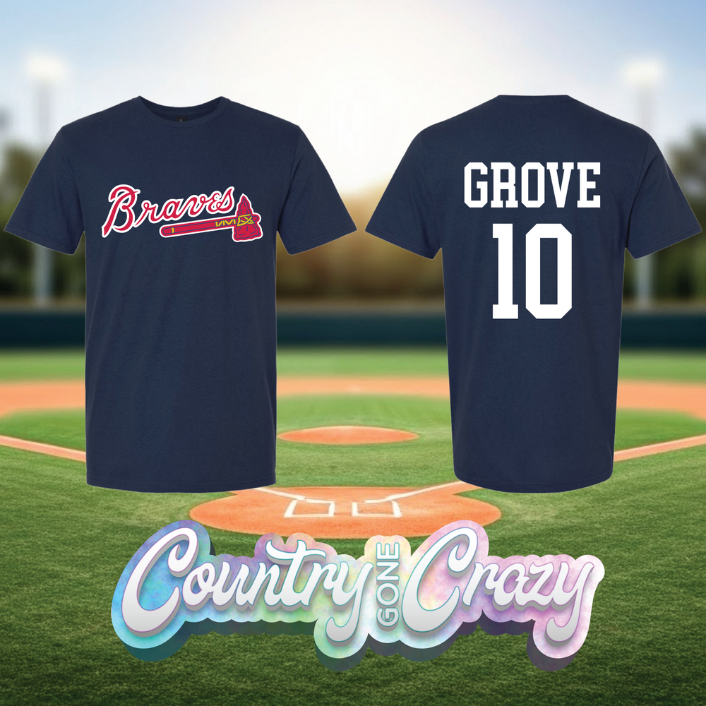 BRAVES BASEBALL T-SHIRT-Country Gone Crazy-Country Gone Crazy