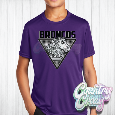 Broncos Triangle - Dry Fit-Country Gone Crazy-Country Gone Crazy