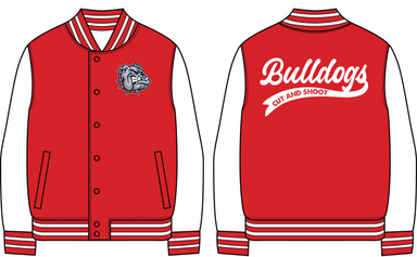Cut and Shoot Bulldogs - Red Letterman Jacket-Country Gone Crazy-Country Gone Crazy