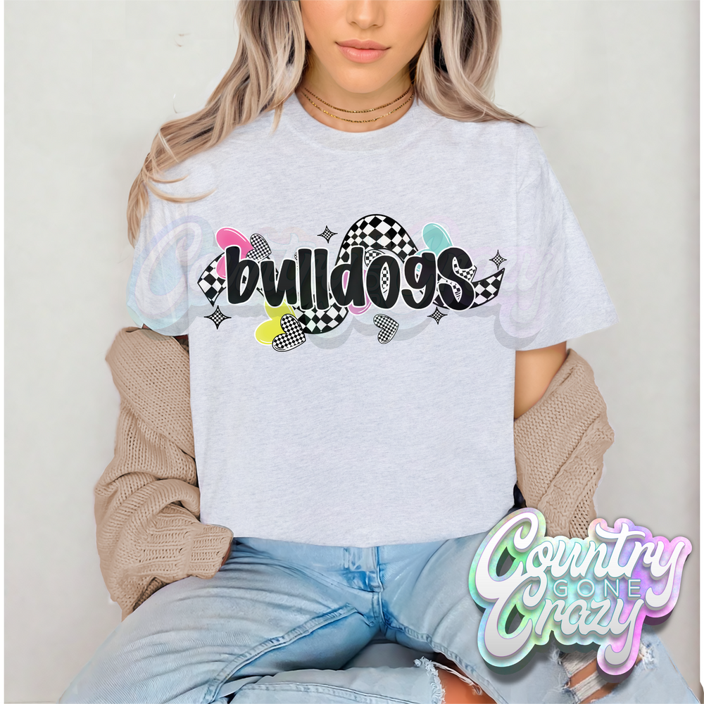 CHECKERED CRUSH • BULLDOGS • T-Shirt-Country Gone Crazy-Country Gone Crazy