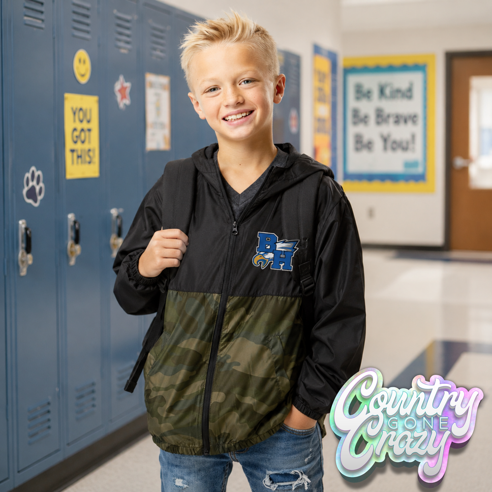 BARBERS HILL // CAMO - FULL-ZIP WINDBREAKER