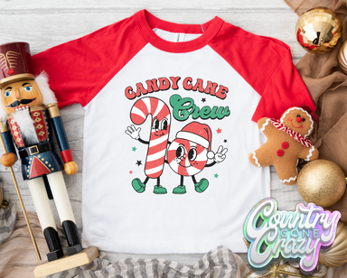 Candy Cane Crew - Red/White Raglan-Country Gone Crazy-Country Gone Crazy