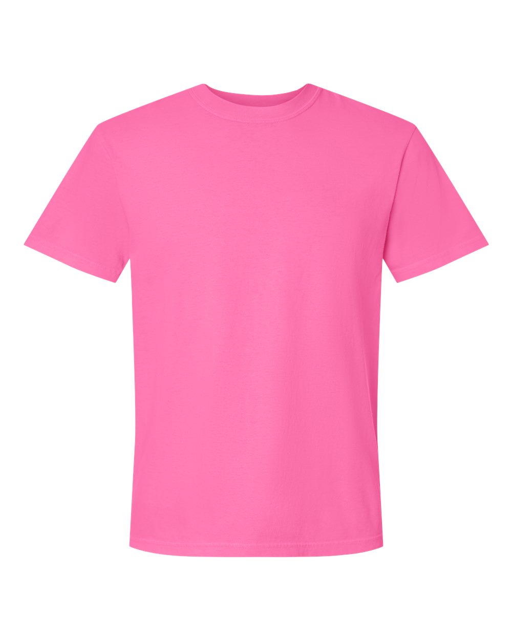 Round Neck T Shirts Neon Colors Neon Pink Comfort Colors Short Sleeve Crew  Neck T-Shirt, image size:1000x1250