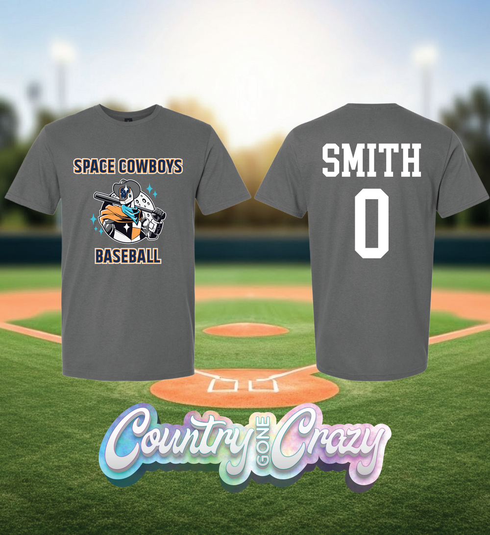 SPACE COWBOYS BASEBALL T-SHIRT-Country Gone Crazy-Country Gone Crazy