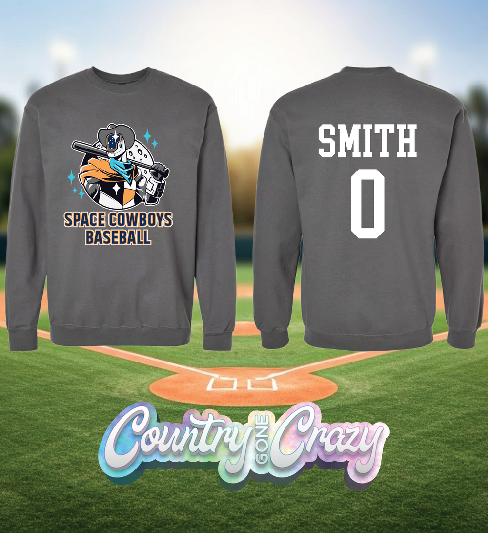 SPACE COWBOYS BASEBALL SWEATSHIRT-Country Gone Crazy-Country Gone Crazy