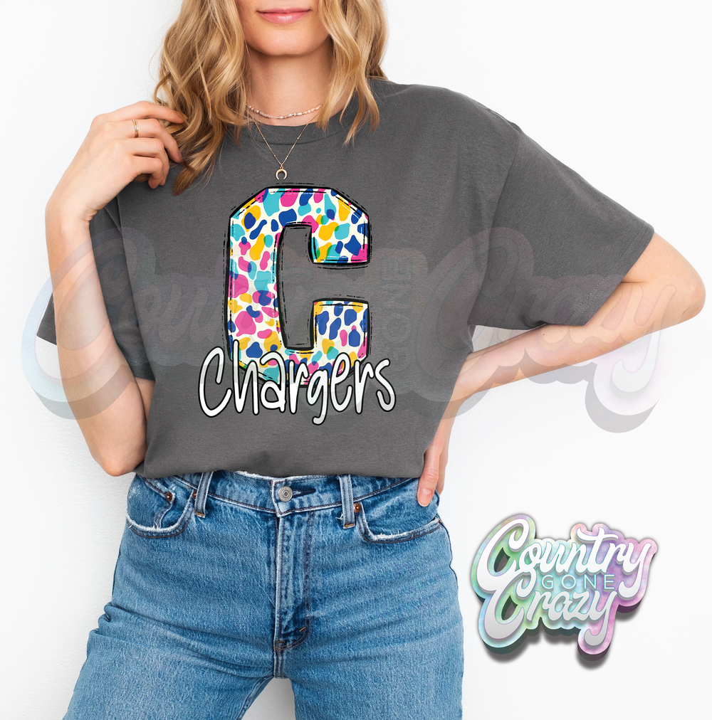 CHARGERS •• SPOTTY •• T-SHIRT-Country Gone Crazy-Country Gone Crazy