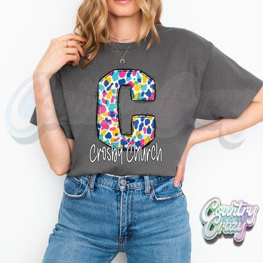 CROSBY CHURCH •• SPOTTY •• T-SHIRT-Country Gone Crazy-Country Gone Crazy