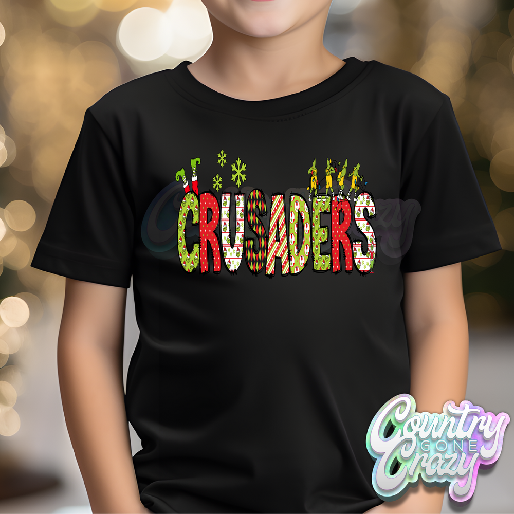 Crusaders - Red/Green Grinch - T-Shirt-Country Gone Crazy-Country Gone Crazy