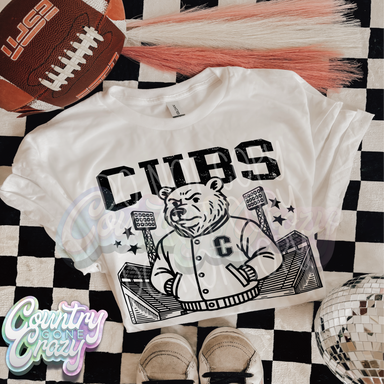 Cubs ~ Letterman ~ Natural T-Shirt-Country Gone Crazy-Country Gone Crazy