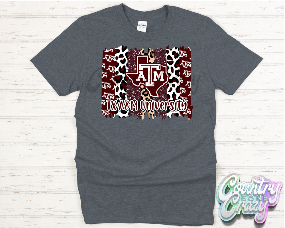 TAMU Brushstroke - T-Shirt-Country Gone Crazy-Country Gone Crazy