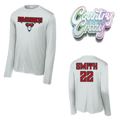 Diamondbacks - Silver - Long Sleeve Dri-Fit-Port & Company-Country Gone Crazy
