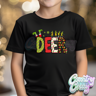 Deer - Red/Green Grinch - T-Shirt-Country Gone Crazy-Country Gone Crazy
