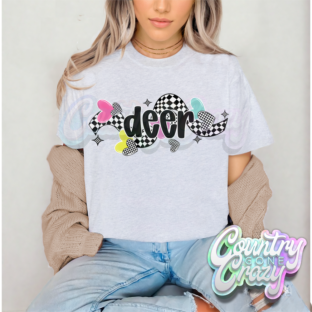 CHECKERED CRUSH • DEER • T-Shirt-Country Gone Crazy-Country Gone Crazy