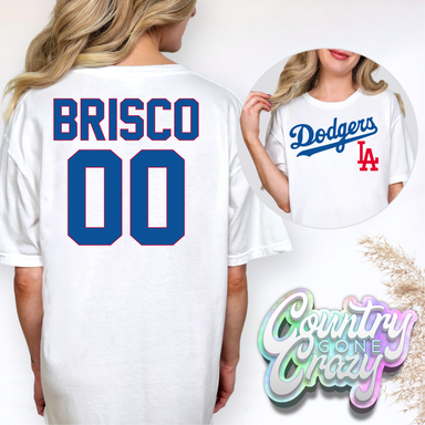 LA Dodgers - White T-Shirt-Country Gone Crazy-Country Gone Crazy