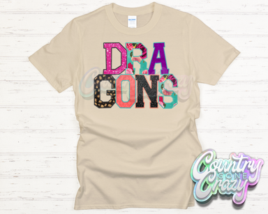 Dragons Faux Applique T-Shirt-Country Gone Crazy-Country Gone Crazy