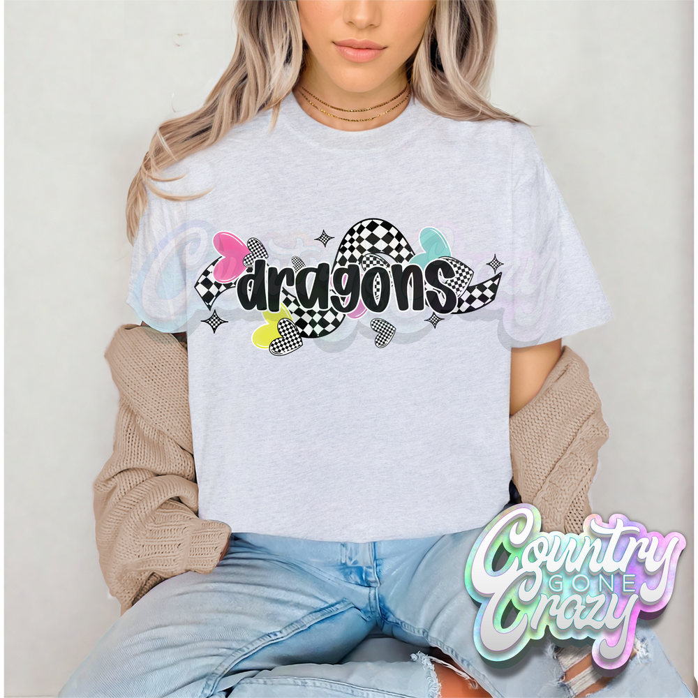 CHECKERED CRUSH • DRAGONS • T-Shirt-Country Gone Crazy-Country Gone Crazy
