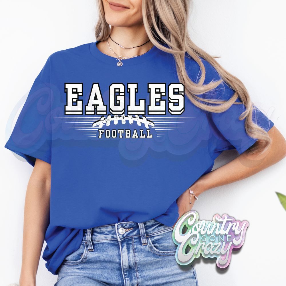 Eagles Football - Royal T-Shirt-Country Gone Crazy-Country Gone Crazy