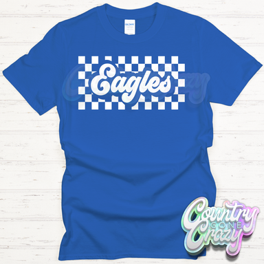 Eagles Plaid - Royal T-Shirt-Country Gone Crazy-Country Gone Crazy