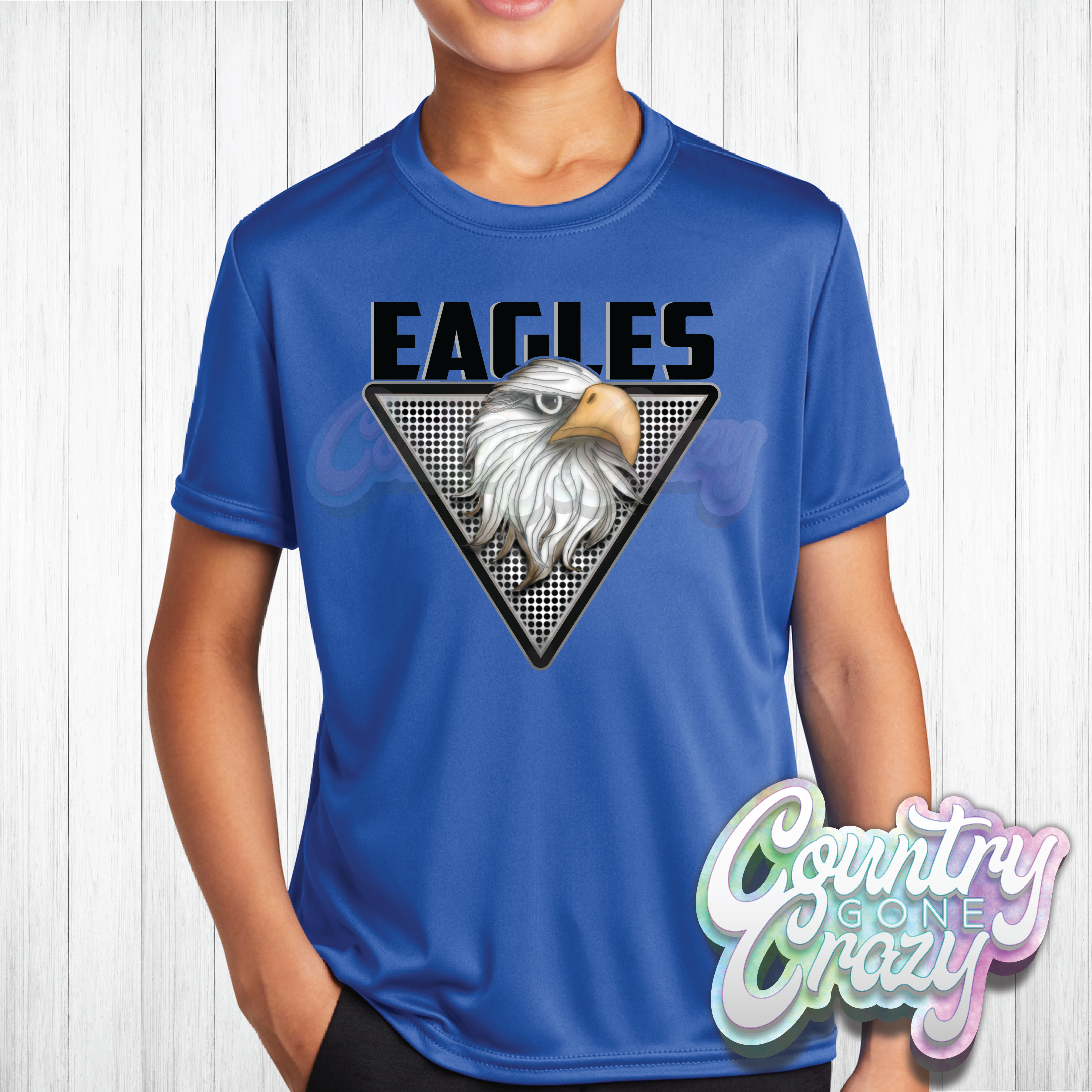 Eagles Triangle Dry Fit Country Gone Crazy
