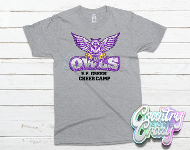 E.F. Green Owls Cheer Camp - T-Shirt-Country Gone Crazy-Country Gone Crazy