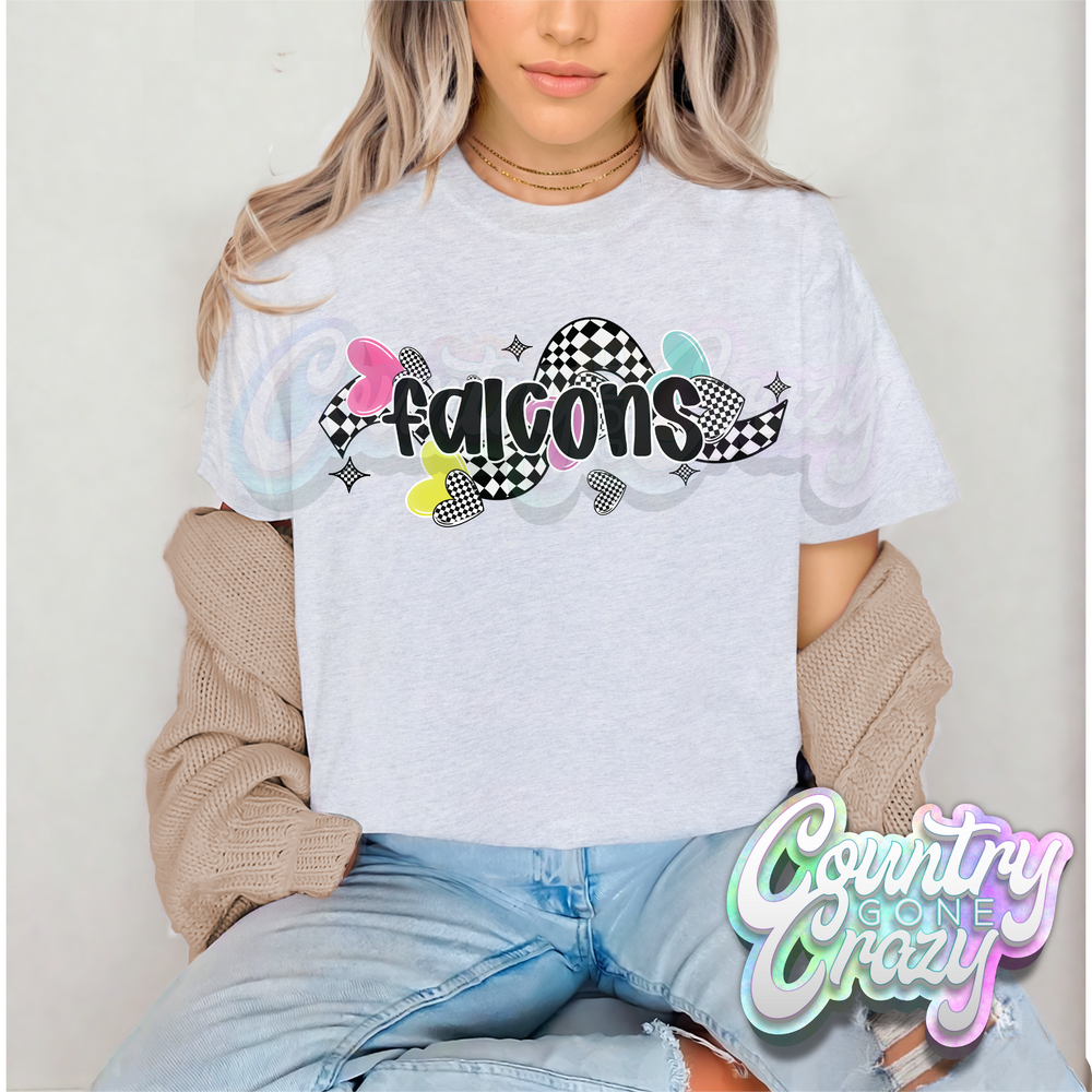 CHECKERED CRUSH • FALCONS • T-Shirt-Country Gone Crazy-Country Gone Crazy