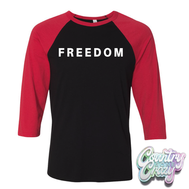 FREEDOM / SALE / Bella Canvas Raglan-Country Gone Crazy-Country Gone Crazy