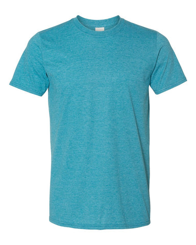 Heather Galapagos Blue - Adult Softstyle T-Shirt-Gildan-Country Gone Crazy