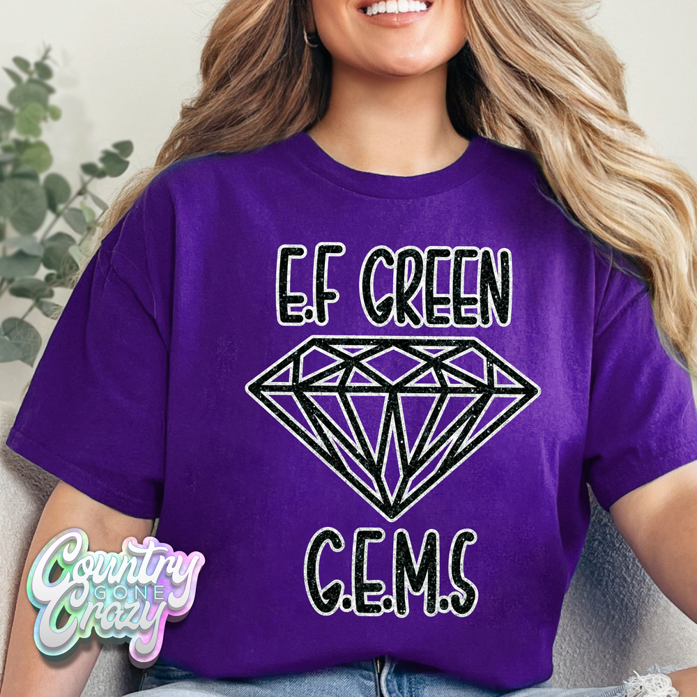 E.F. Green Gems - Purple T-Shirt-Country Gone Crazy-Country Gone Crazy