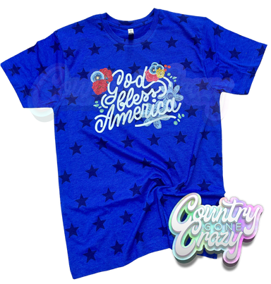 GOD BLESS AMERICA // ROYAL STAR T-SHIRT-Country Gone Crazy-Country Gone Crazy