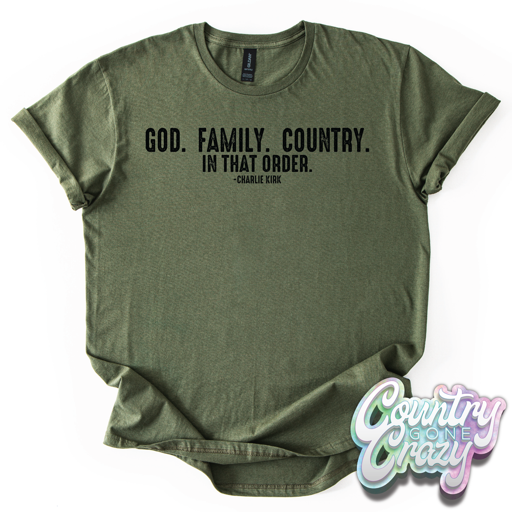 God. Family. Country. - T-Shirt-Country Gone Crazy-Country Gone Crazy