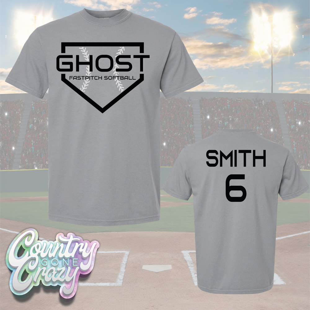 GHOST Fastpitch Softball - Comfort Colors T-Shirt-Comfort Colors-Country Gone Crazy