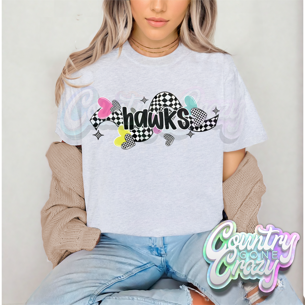 CHECKERED CRUSH • HAWKS • T-Shirt-Country Gone Crazy-Country Gone Crazy