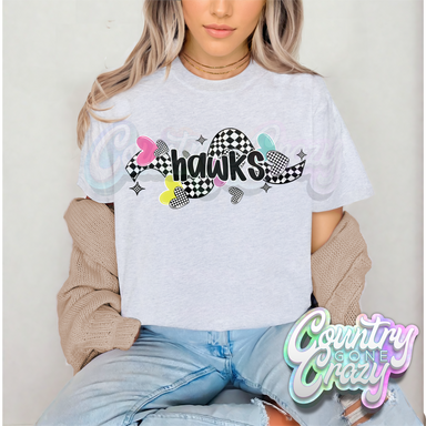 CHECKERED CRUSH • HAWKS • T-Shirt-Country Gone Crazy-Country Gone Crazy