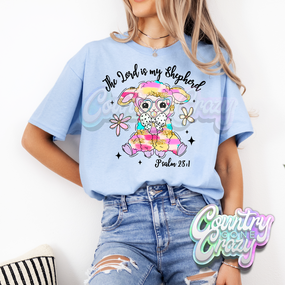 THE LORD IS MY SHEPHARD - LIGHT BLUE T-SHIRT-Country Gone Crazy-Country Gone Crazy