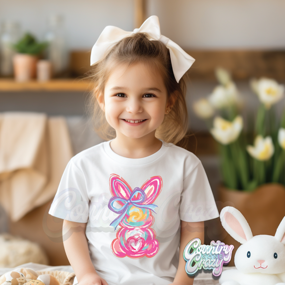 GIRL BUNNY - WHITE T-SHIRT-Country Gone Crazy-Country Gone Crazy
