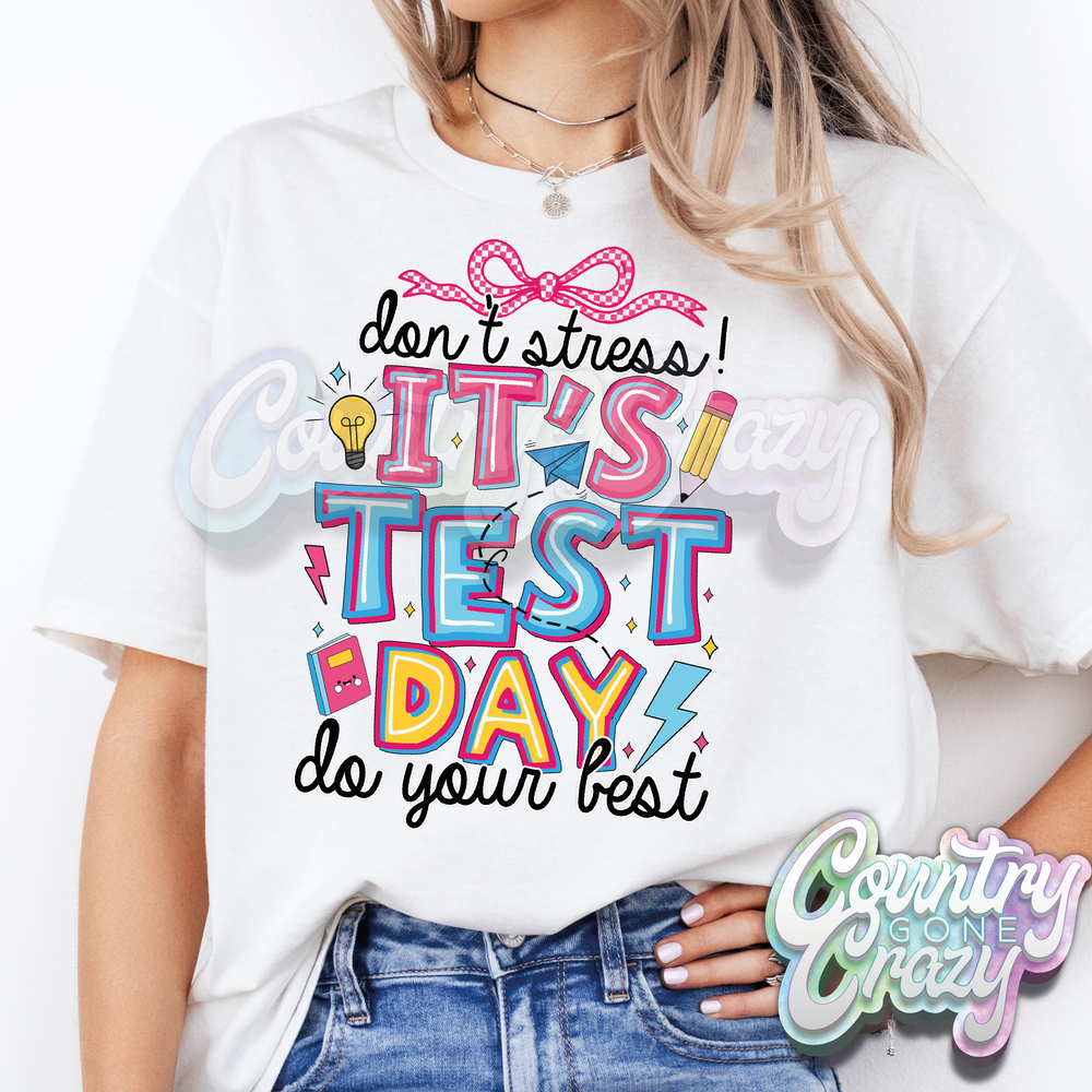 Don't Stress with Bow T-Shirt-Country Gone Crazy-Country Gone Crazy