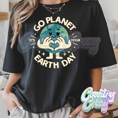 GO PLANET - BLACK T-Shirt-Country Gone Crazy-Country Gone Crazy