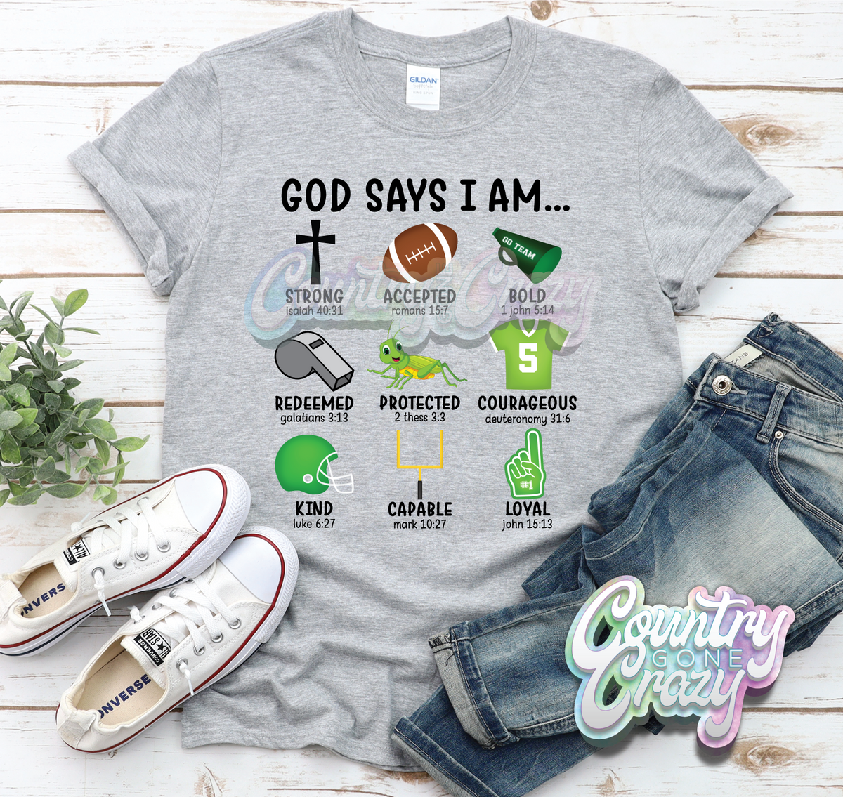 God Says I Am - BP Hopper Grasshoppers - T-Shirt — Country Gone Crazy