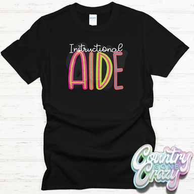 Instructional Aide Bright T-Shirt-Country Gone Crazy-Country Gone Crazy